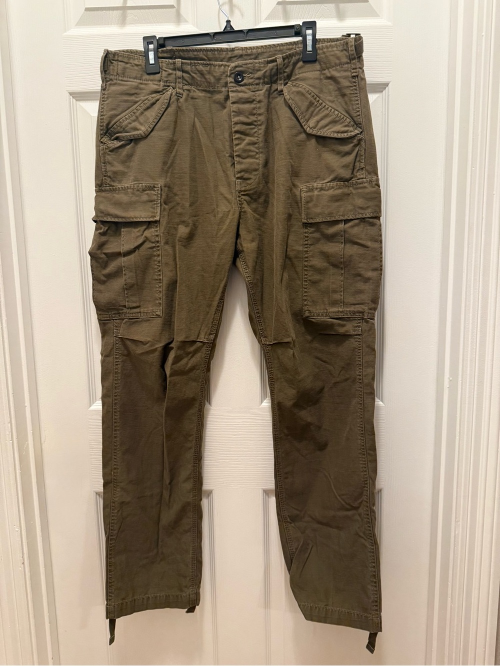 Buck Mason Mens Size 34 Desert Cargo Surplus Pants stone twill